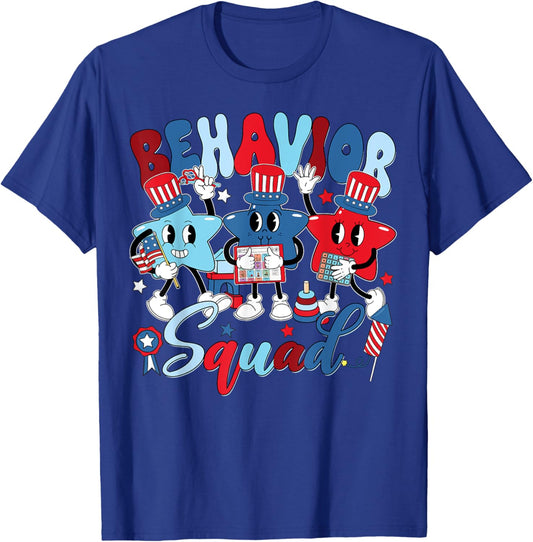 Funny Behavior Squad Independence Day RBT Behavior Tech T-Shirt - T-Shirt | Royal