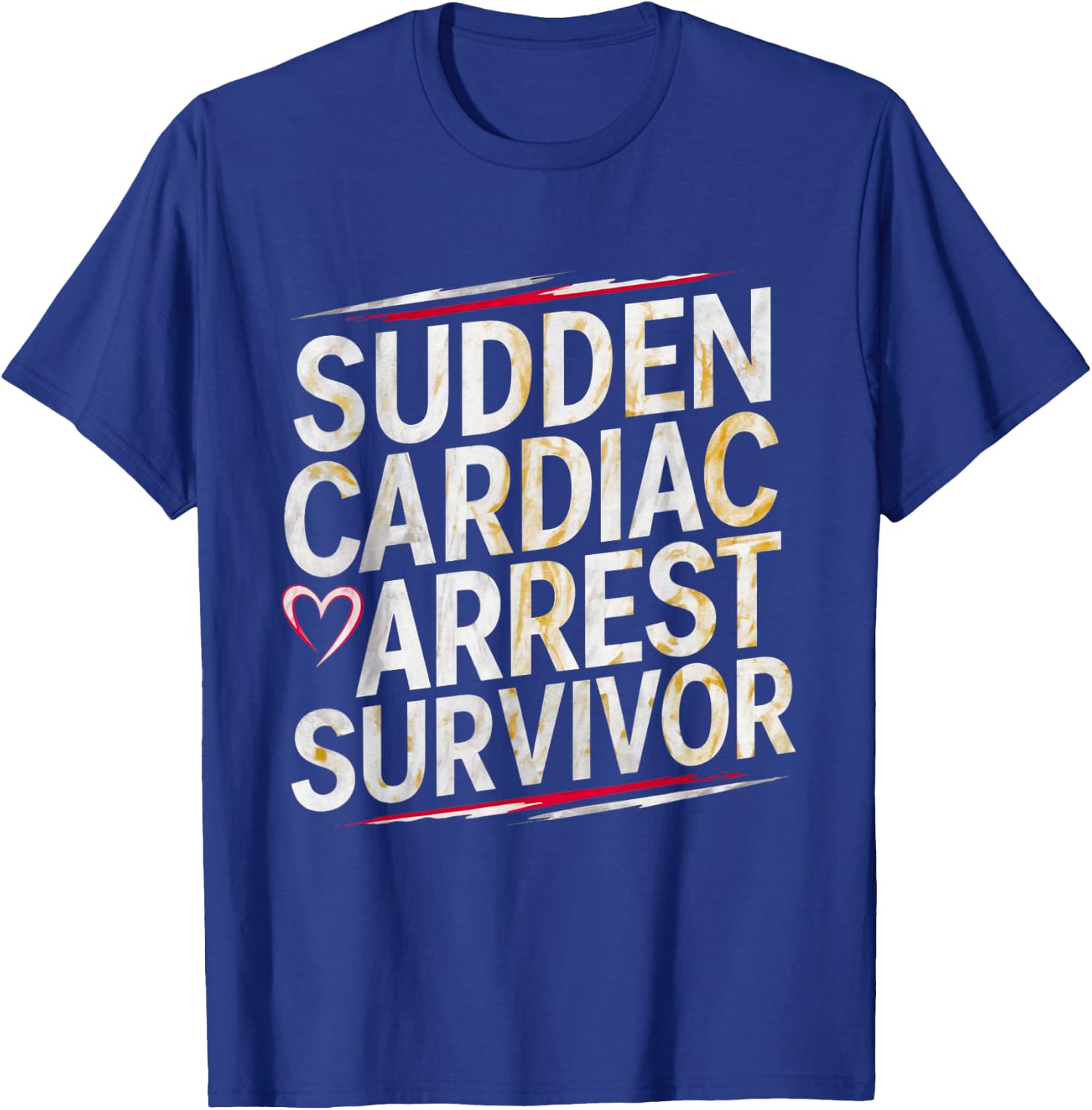 Sudden Cardiac Arrest Survivor Heart Myocardial Infarction T-Shirt - T-Shirt | Royal