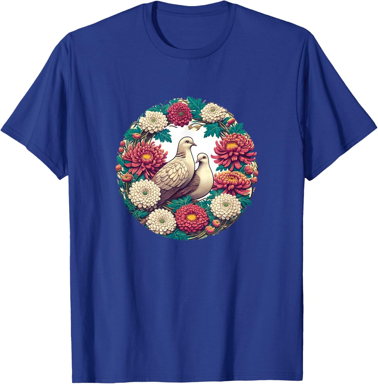 Mourning Doves Art Beautiful Bird Love T-Shirt - T-Shirt | Royal