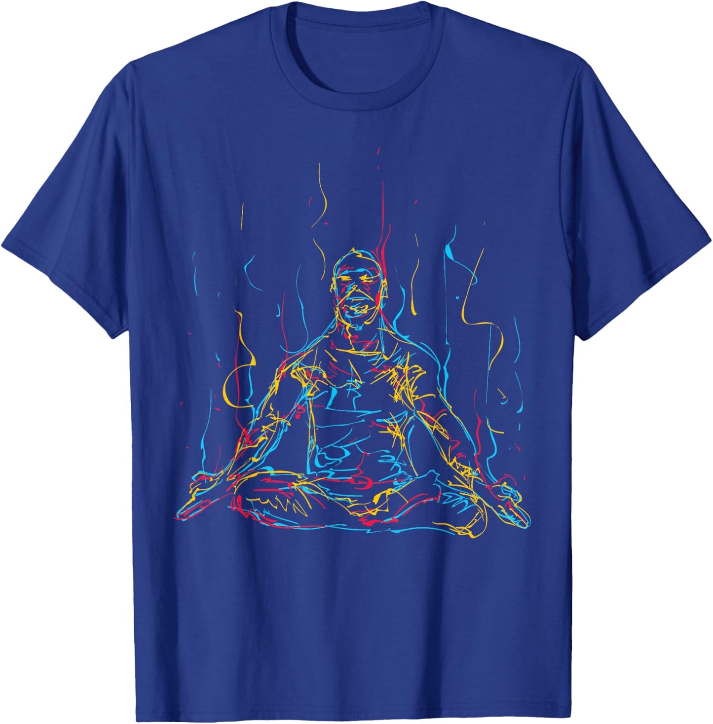 Colorful Abstract Art Meditation Buddha Buddhism T-Shirt - T-Shirt | Royal
