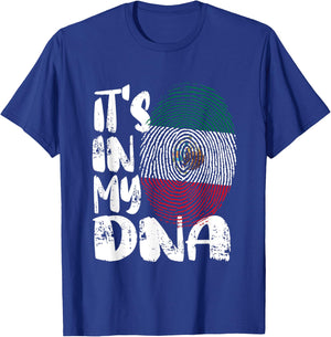 Mexico Flag It's in My Dna Mexican Fingerprint Flag T-Shirt - T-Shirt | Royal