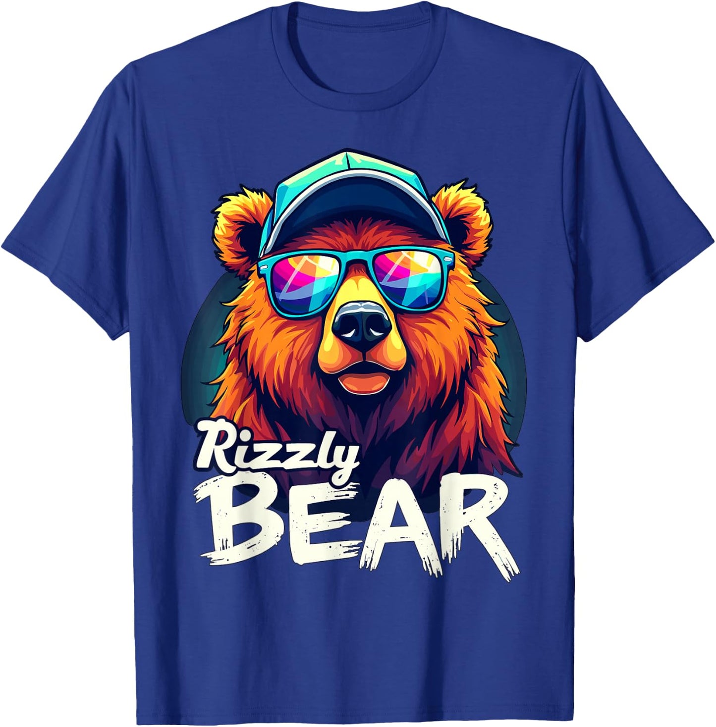 Rizzly Bear Grizzly Bear with Sunglasses T-Shirt - T-Shirt | Royal