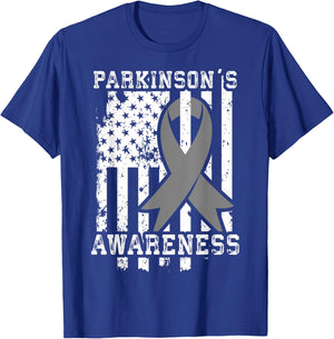 Parkinson's Disease Awareness T Shirt - Gift PD Patients T-Shirt - T-Shirt | Royal