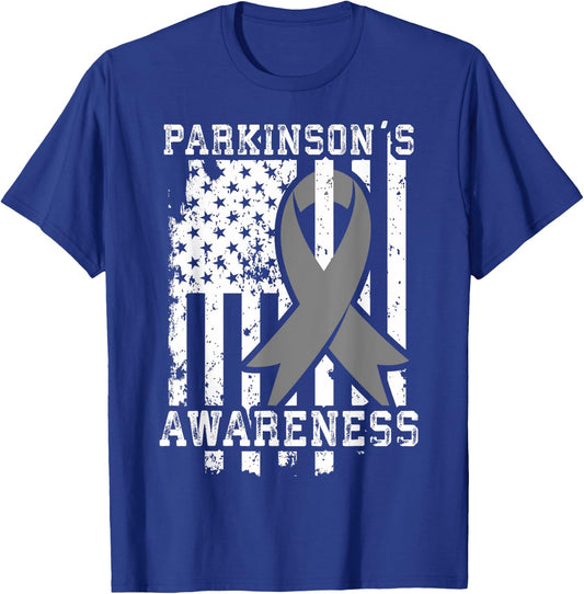 Parkinson's Disease Awareness T Shirt - Gift PD Patients T-Shirt - T-Shirt | Royal