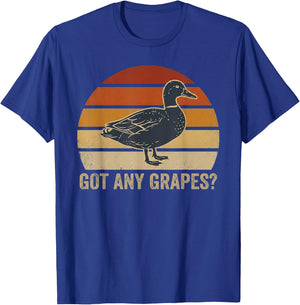 Got Any Grapes Funny Duck Lemonade Stand Retro Sunset T-Shirt - T-Shirt | Royal