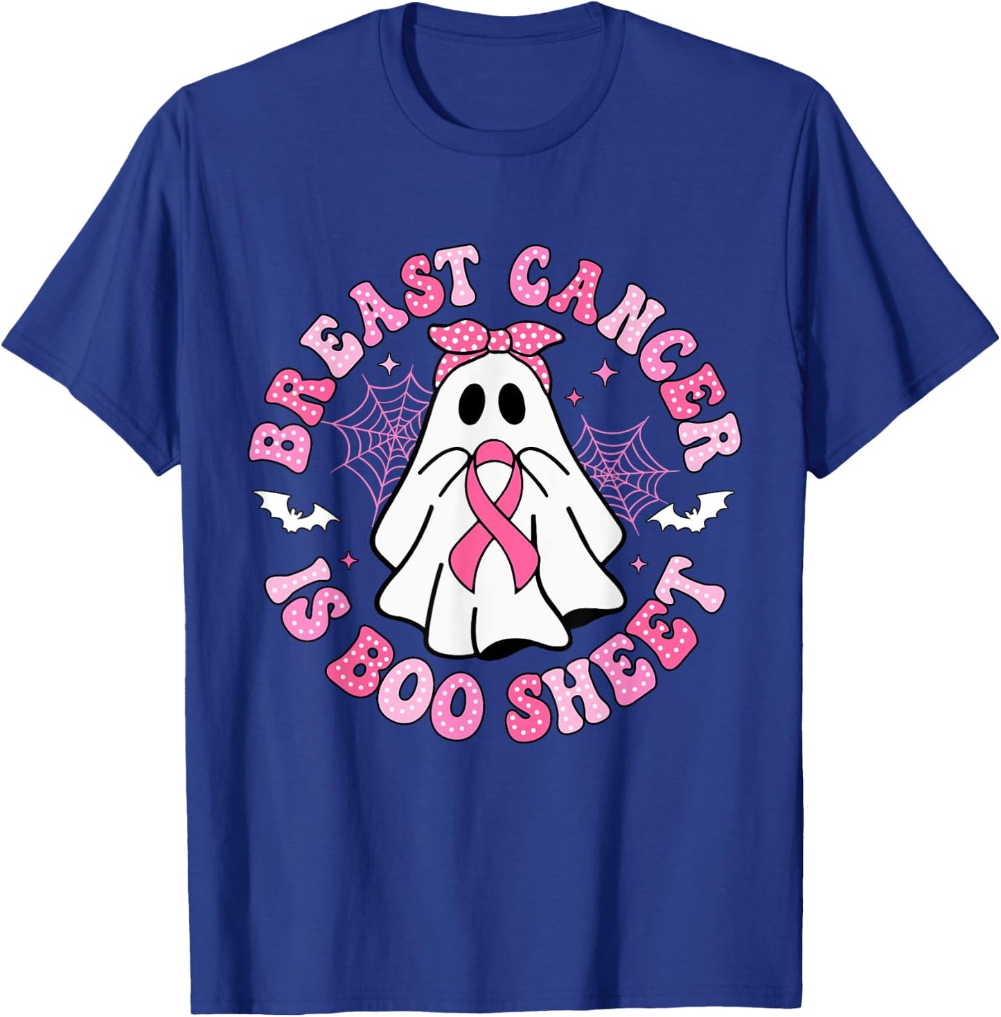 Breast Cancer Is Boo Sheet Halloween Breast Cancer Awareness T-Shirt - T-Shirt | Royal