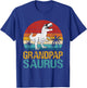 Vintage Grandpap Saurus T Rex Dinosaur Gifts For Fathers Day T-Shirt - T-Shirt | Royal