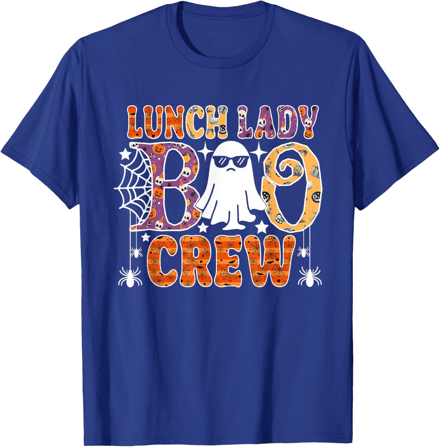 Lunch Lady Boo Crew Cute Ghost Halloween Costume T-Shirt - T-Shirt | Royal