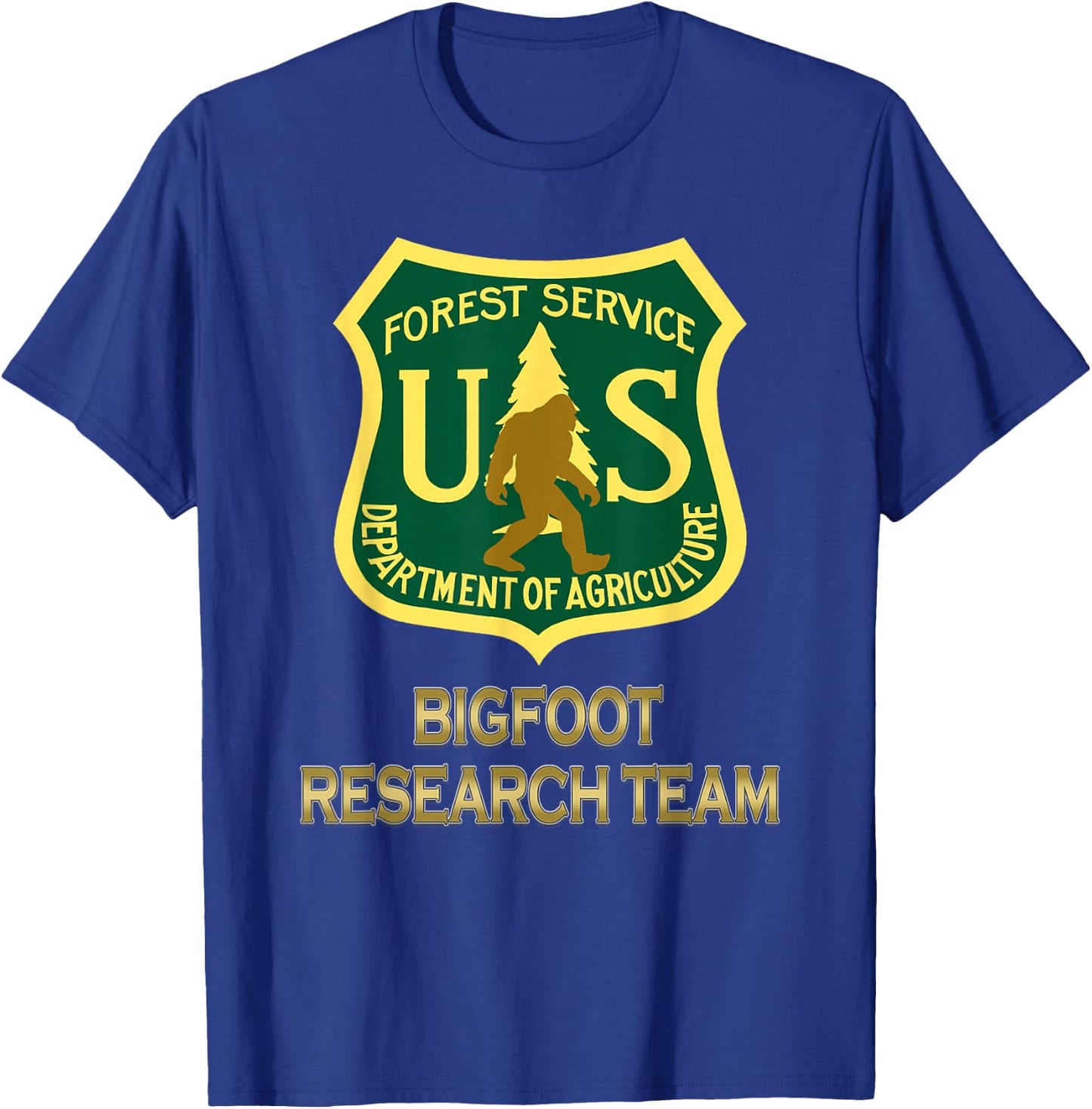 Bigfoot Research Team Funny T-Shirt - T-Shirt | Royal