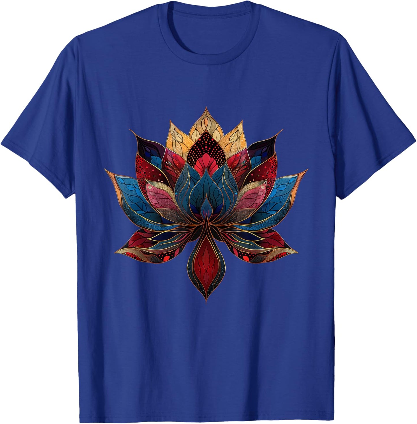 Lotus Flower Vintage Japanese Zen Buddhism Yoga T-Shirt - T-Shirt | Royal