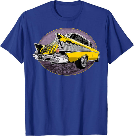 57 Chevys Truck Yellow Vintage Cars T-Shirt - T-Shirt | Royal