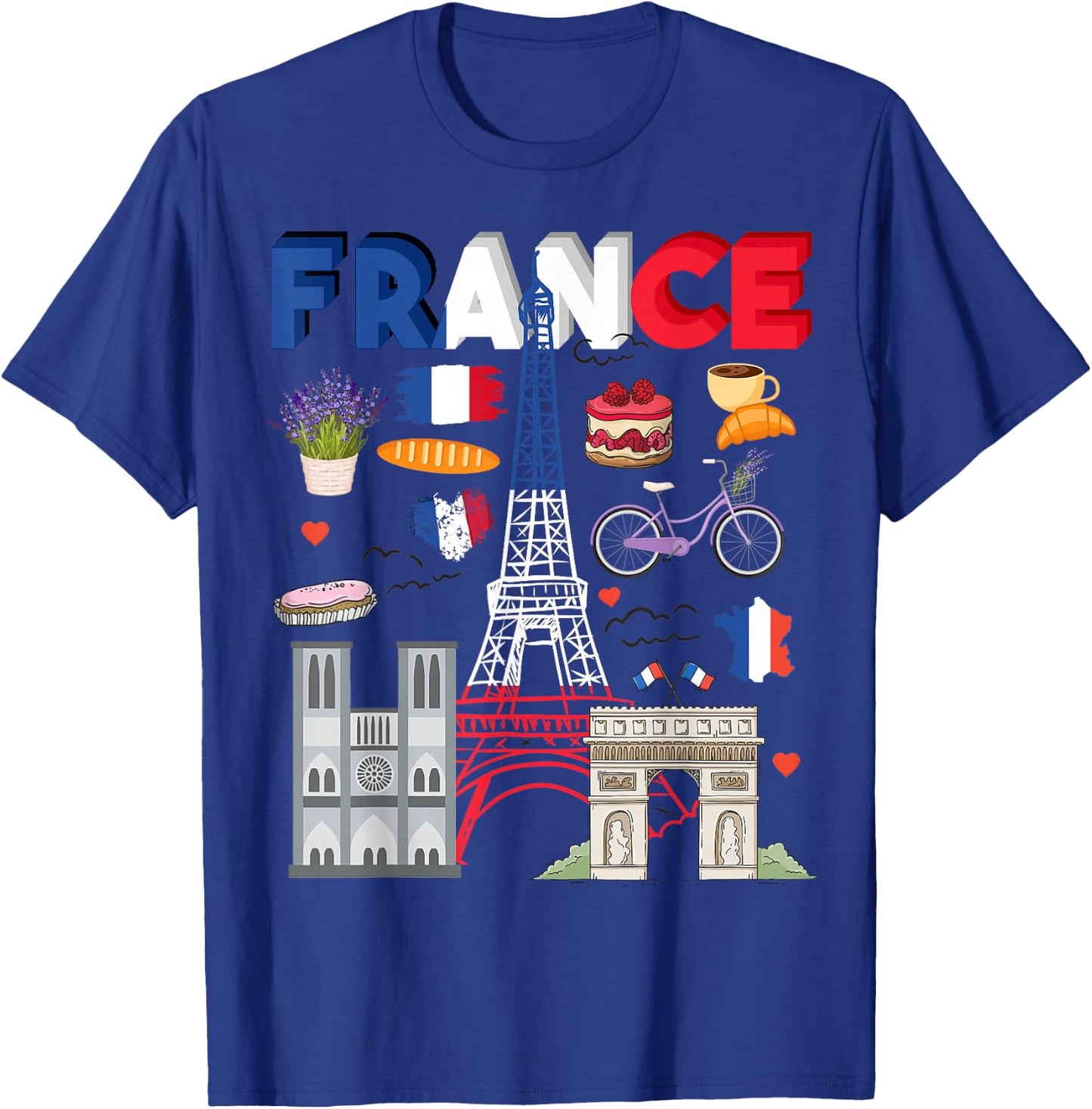 France Flag Outfit Idea For Kids French Flag & Lavender T-Shirt - T-Shirt | Royal