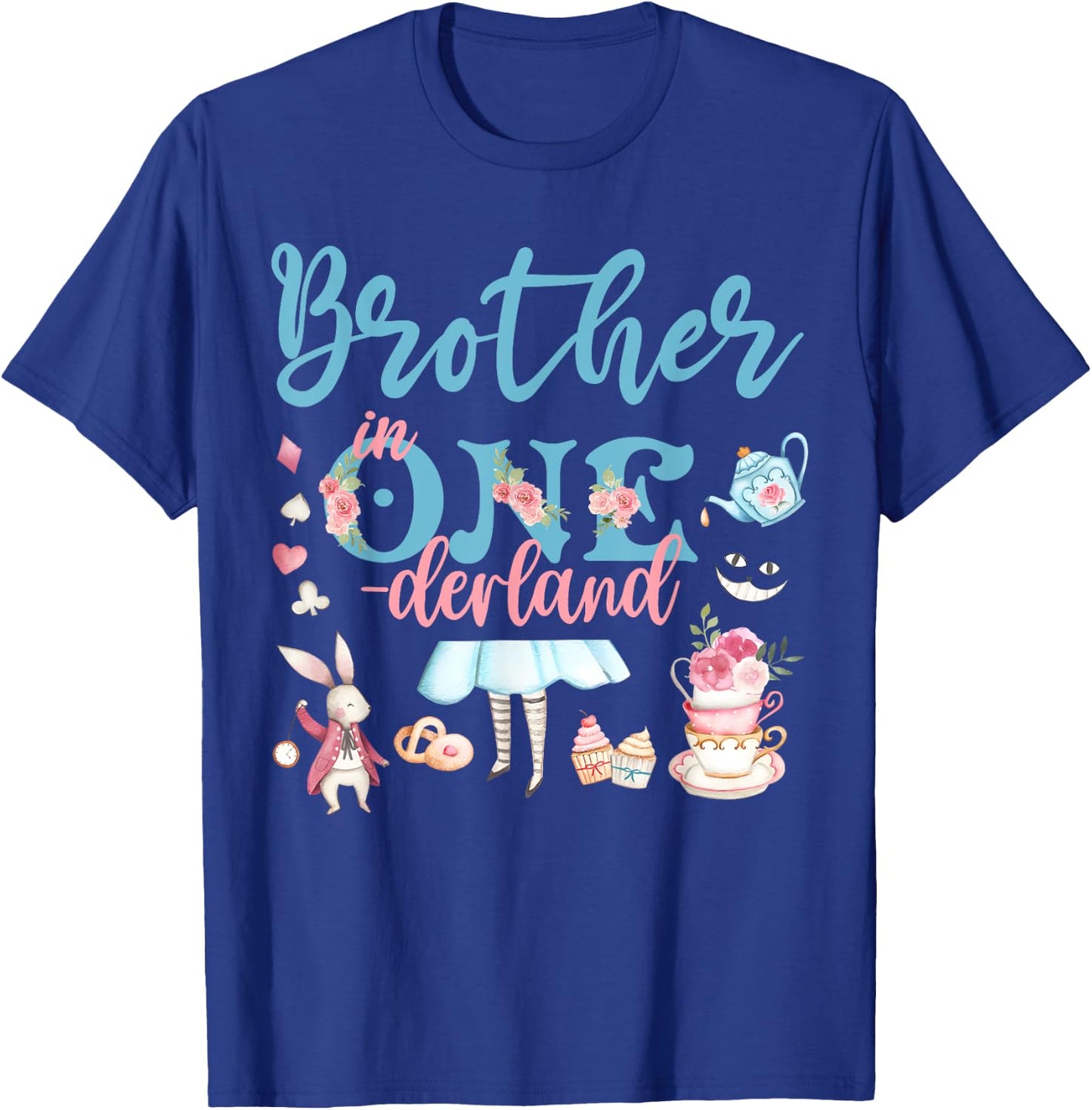 Brother Of The Birthday Girl - Brother In Onderland Family T-Shirt - T-Shirt | Royal