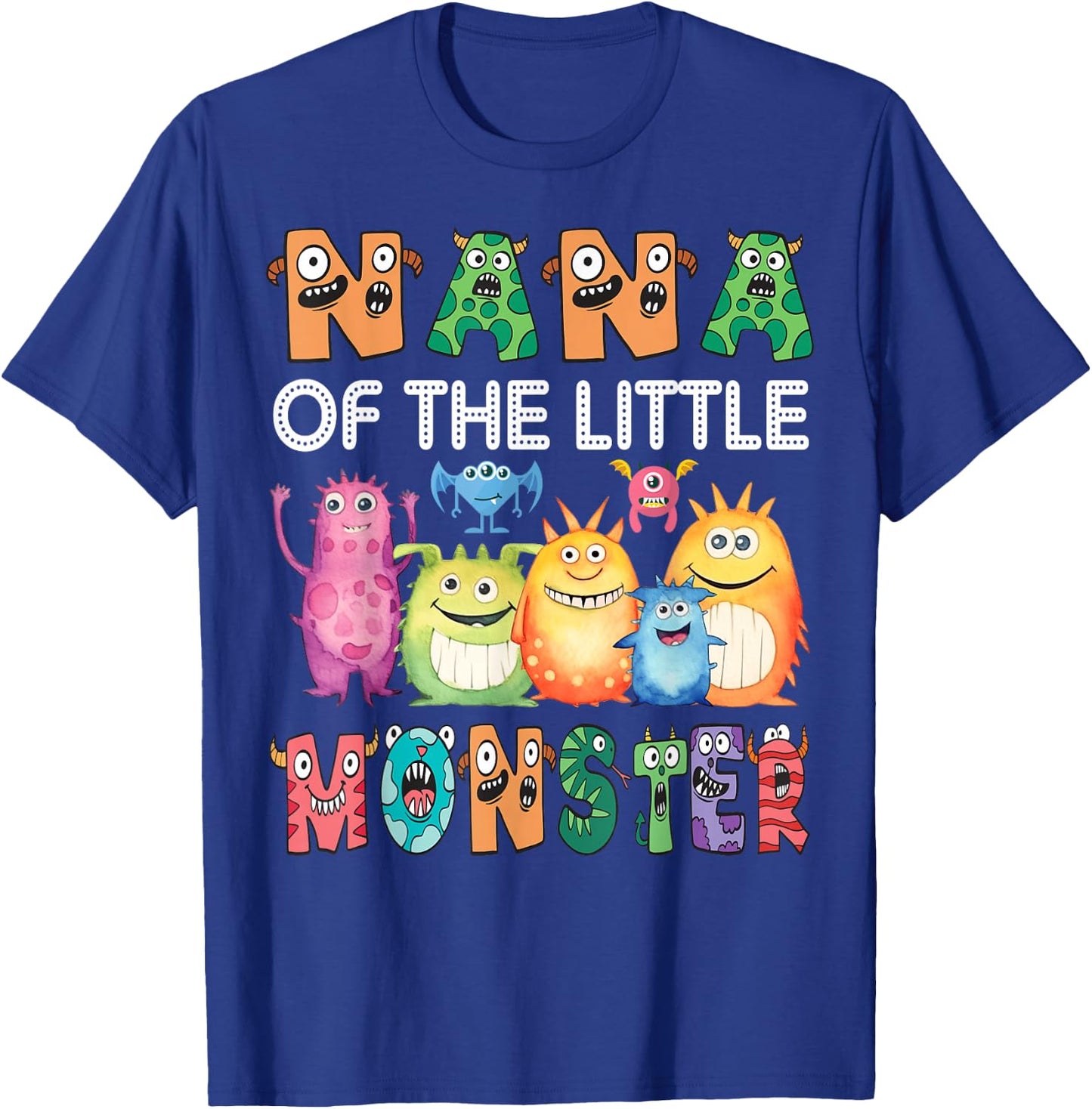 Nana Of The Little Monster Kids 1St Birthday Party T-Shirt - T-Shirt | Royal