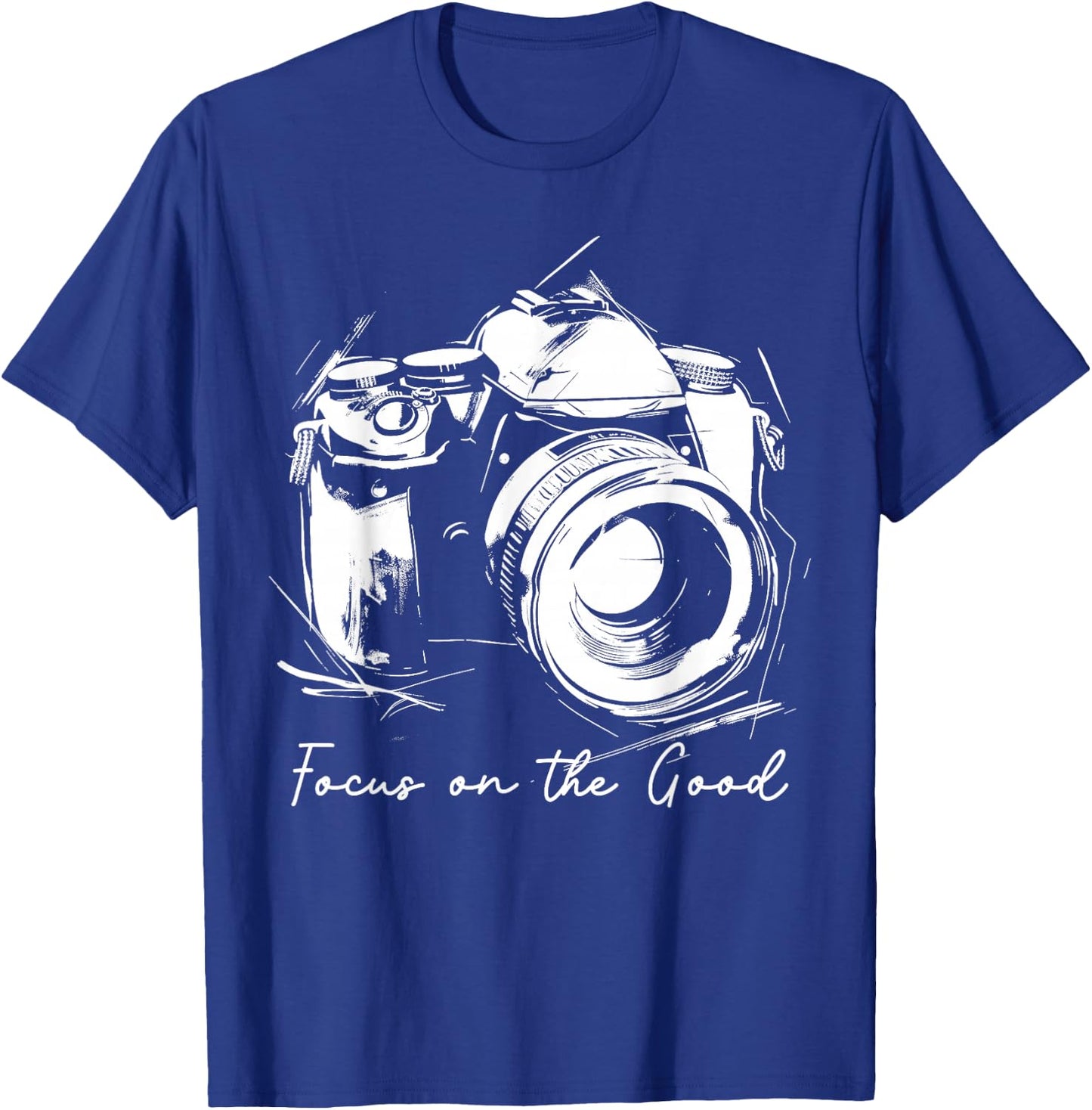 Photographer Focus On The Good Camera Vintage Photography T-Shirt - T-Shirt | Royal