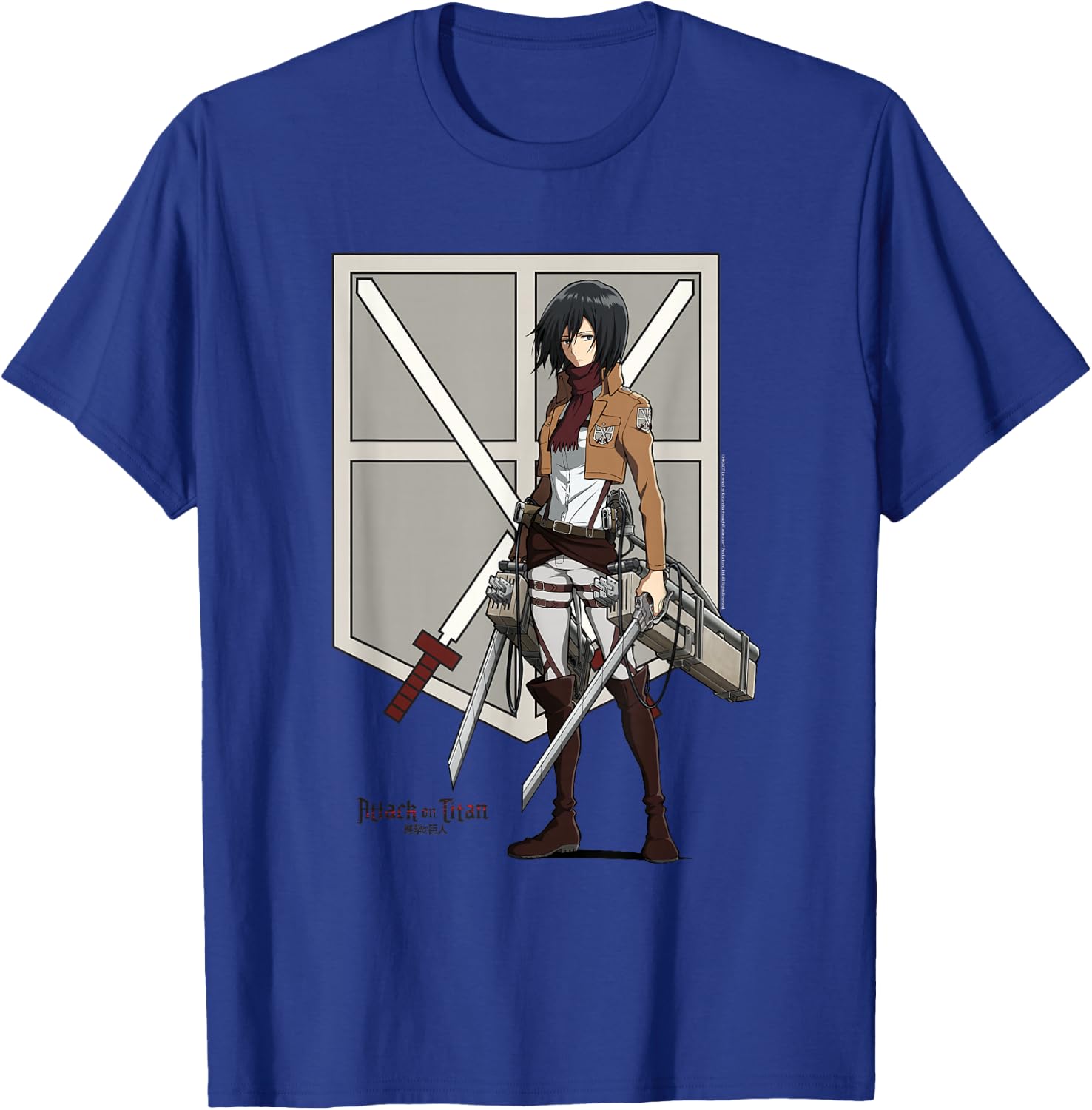 Attack on Titan Eren with Shield AOT Anime T-Shirt - T-Shirt | Royal