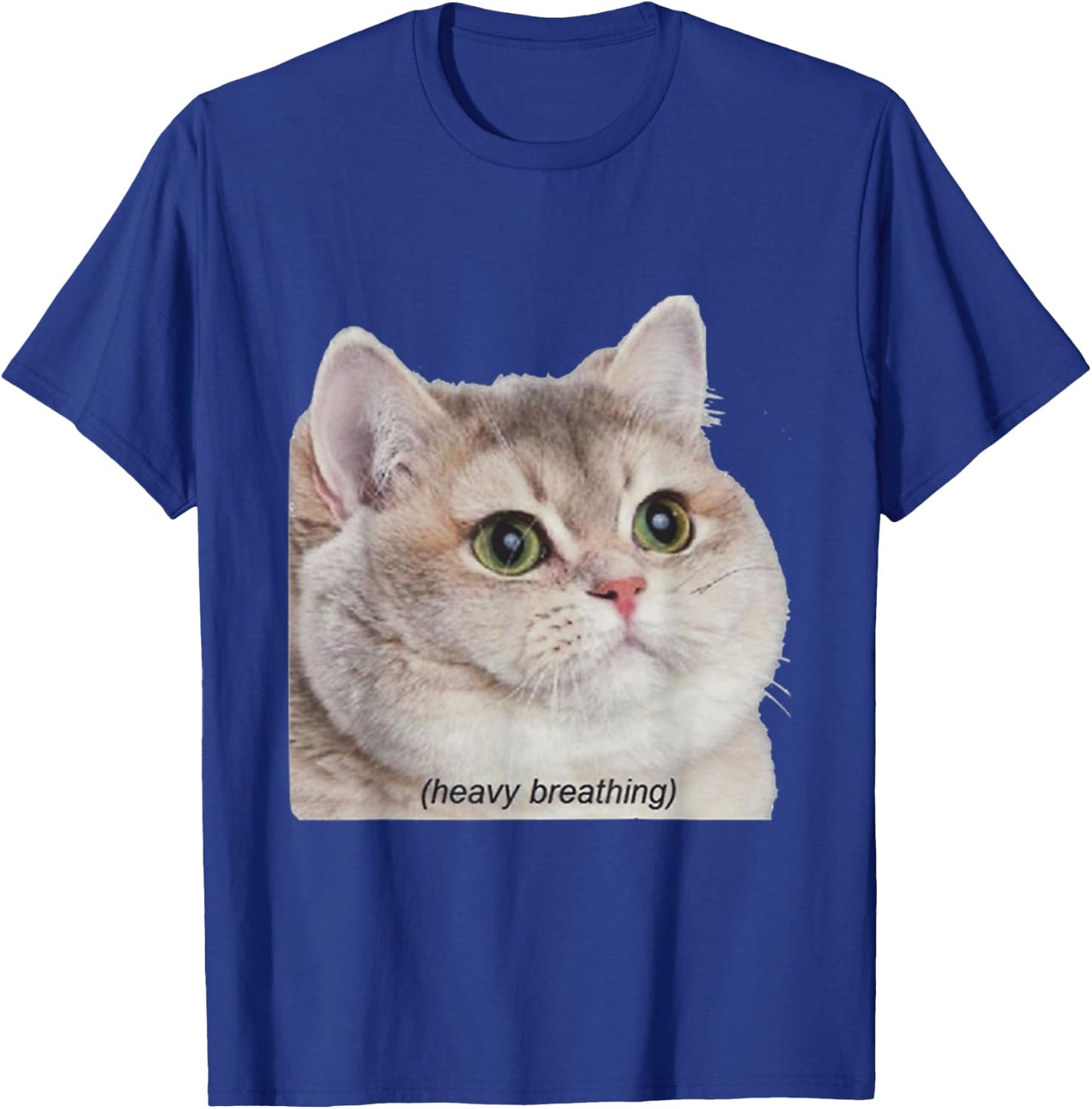 Heavy Breathing Cat Shirt Women T-Shirt - T-Shirt | Royal
