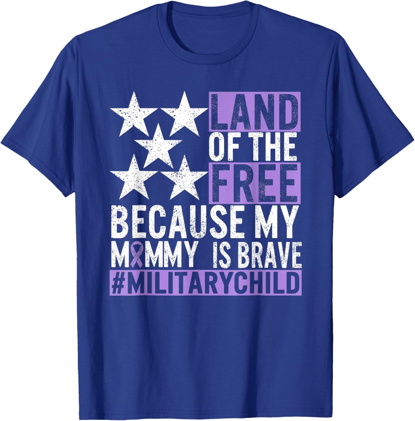Military Kids Purple Up, Military Child Month, Mom My Mommy T-Shirt - T-Shirt | Royal
