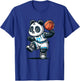 Cute Basketball Player Panda T-Shirt - T-Shirt | Royal