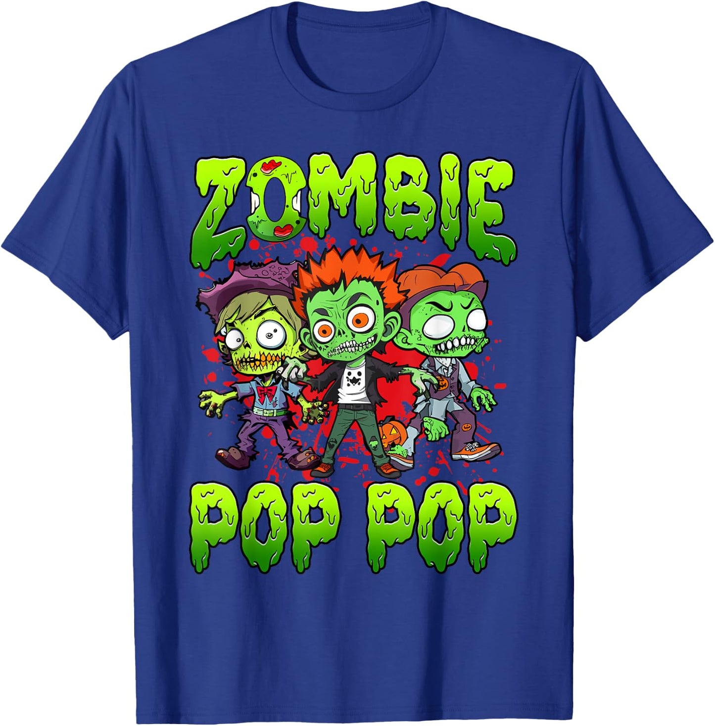 Zombie Pop Pop Halloween Costume Family Matching T-Shirt - T-Shirt | Royal