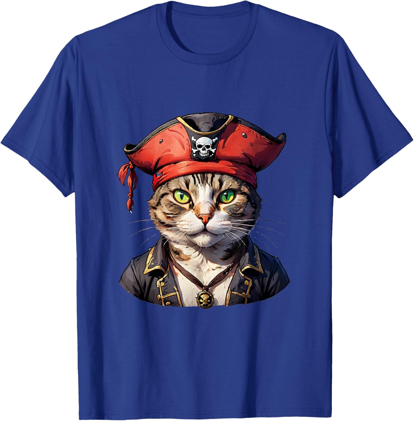 Pirate and Cat: The Feline Buccaneer T-Shirt - T-Shirt | Royal
