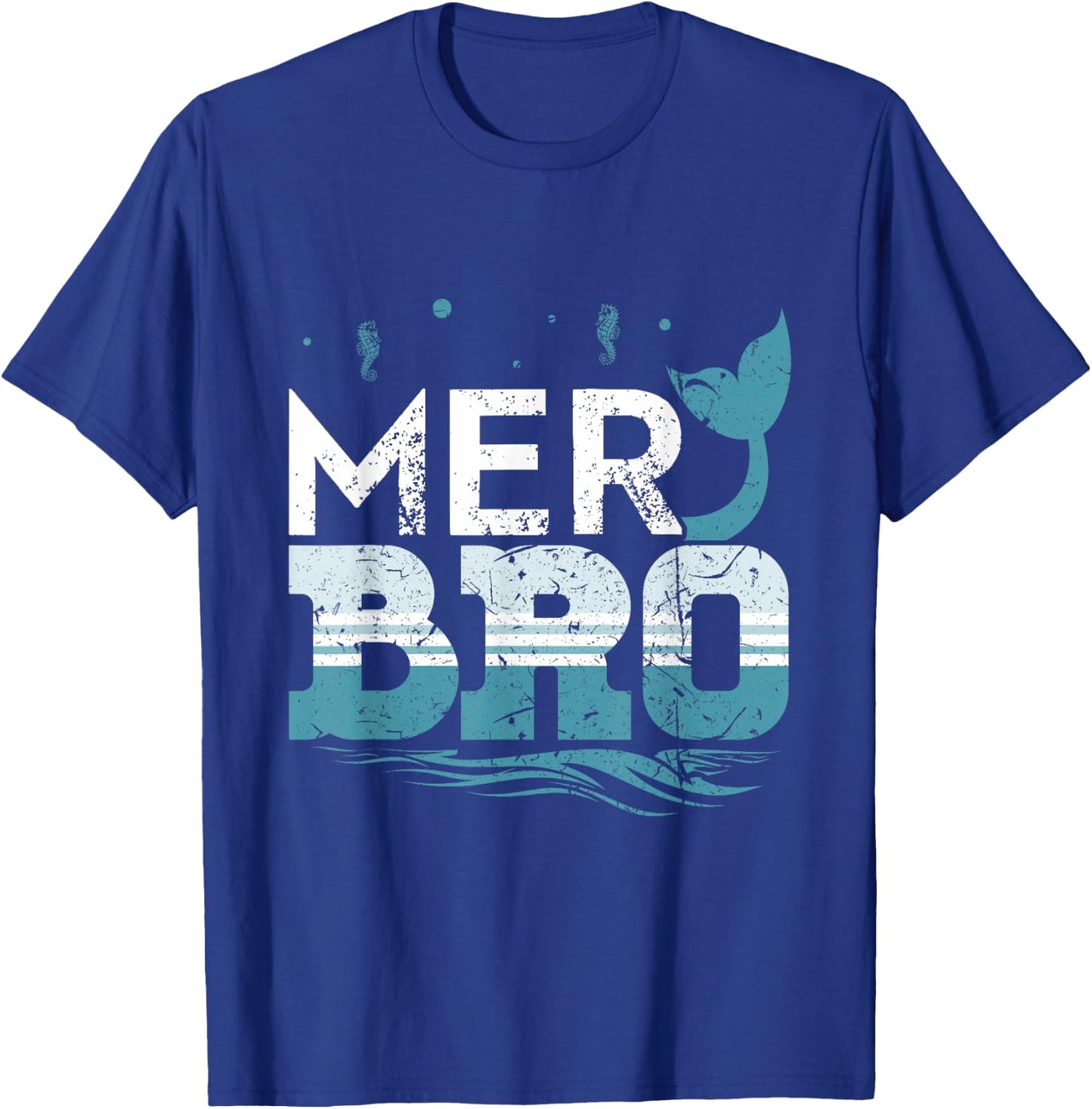 Merbro Brother of a Mermaid Boy and Toddlers Kids Merman T-Shirt - T-Shirt | Royal