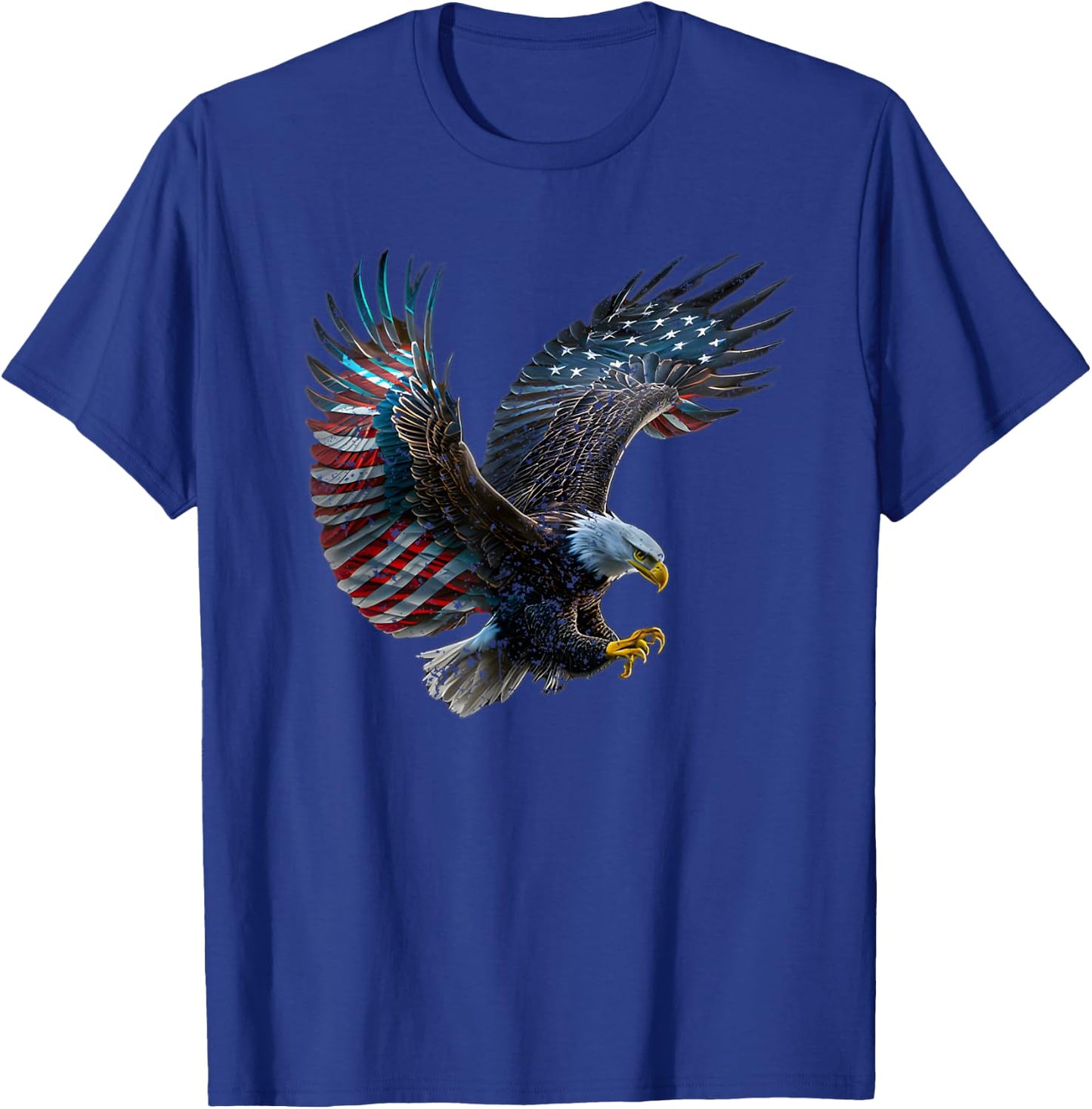 Patriotic Eagle 4th Of July USA American Flag Girls Kids Men T-Shirt - T-Shirt | Royal