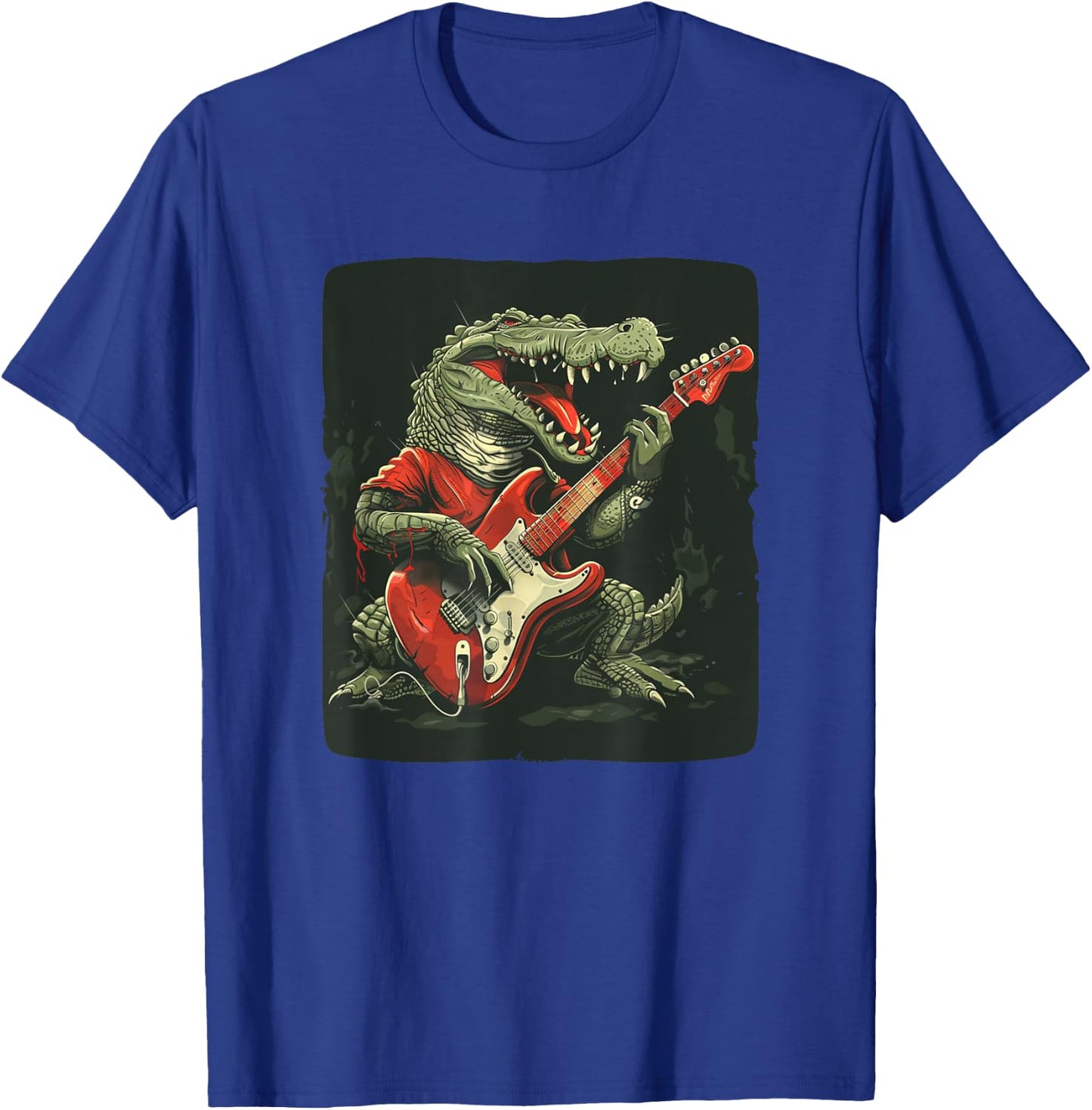 Cool Guitarists Crocodile Costume for Boys and Girls T-Shirt - T-Shirt | Royal