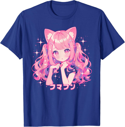 Goth Grunge Demon Anime Girl Waifu Horror Alt Aesthetic T-Shirt - T-Shirt | Royal