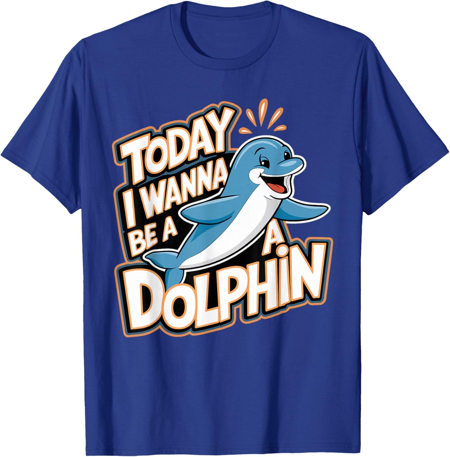 Dolphin Marine Animal Lovers Fun Sea Theme Party Ocean T-Shirt - T-Shirt | Royal