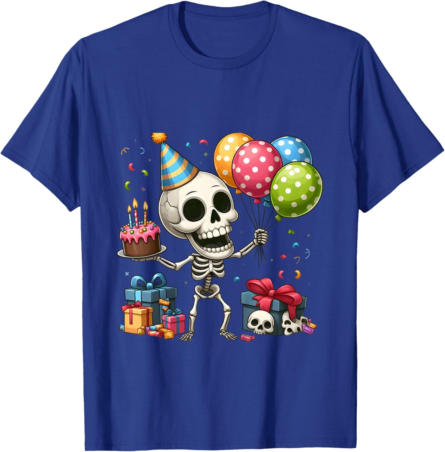 Kids Its My Birthday Party Halloween Skeleton Birthday Toddler T-Shirt - T-Shirt | Royal