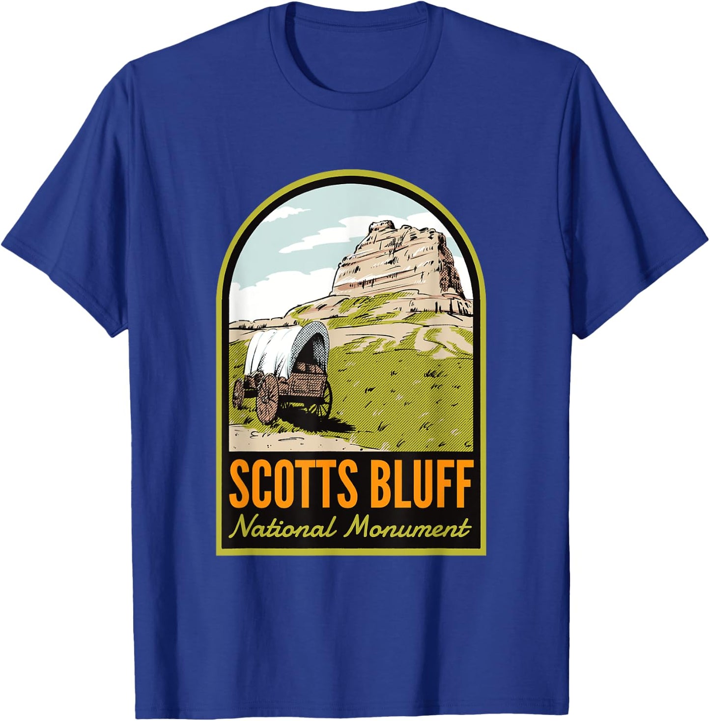 Scotts Bluff National Monument Nebraska T-Shirt - T-Shirt | Royal