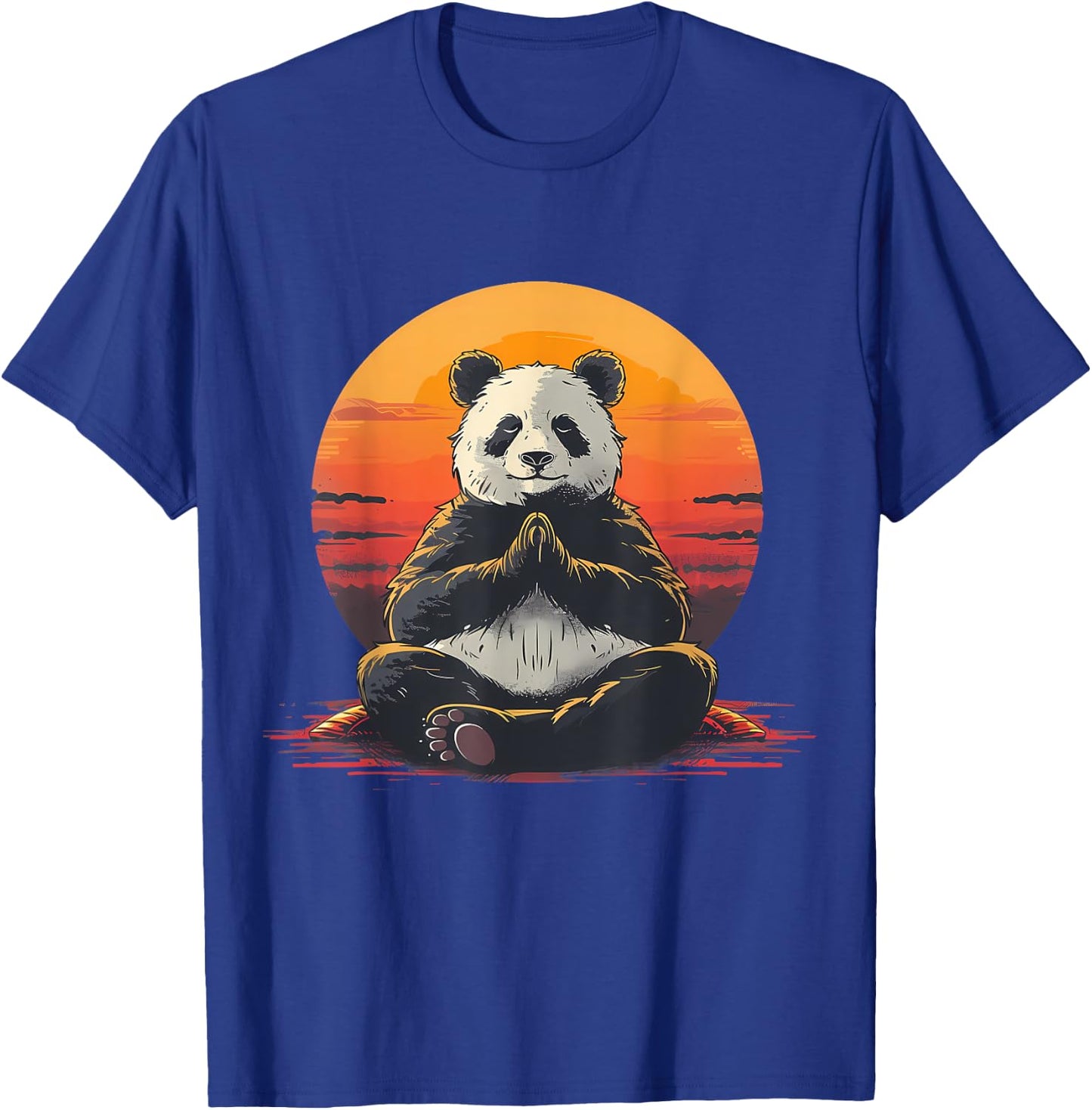 Meditation Bear Zen Buddha Hindu Buddhist Sunset Yoga T-Shirt - T-Shirt | Royal