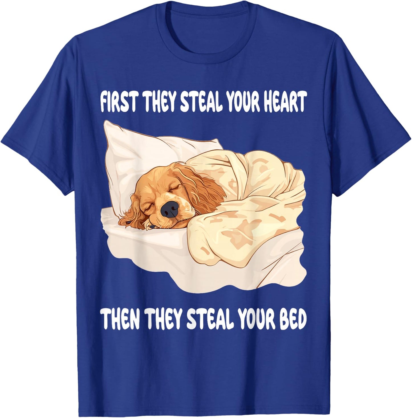 Cocker Spaniel Sleeping Pajamas Nightgown T-Shirt - T-Shirt | Royal