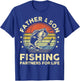 Father Son Matching Fishing Funny Bass Fish Dad Graphic T-Shirt - T-Shirt | Royal