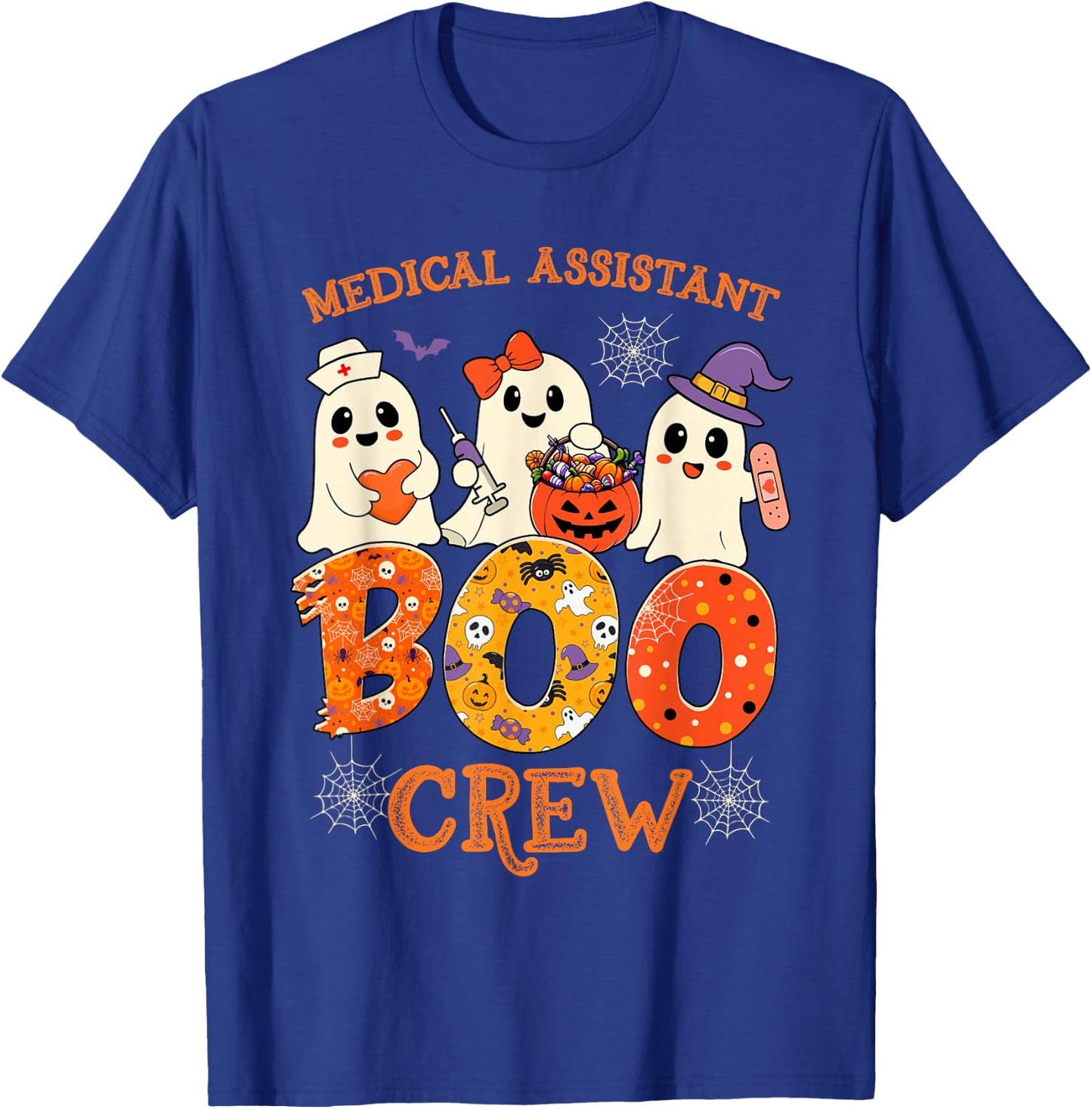 Medical Assistant Boo Crew Funny Halloween Spooky Costume T-Shirt - T-Shirt | Royal
