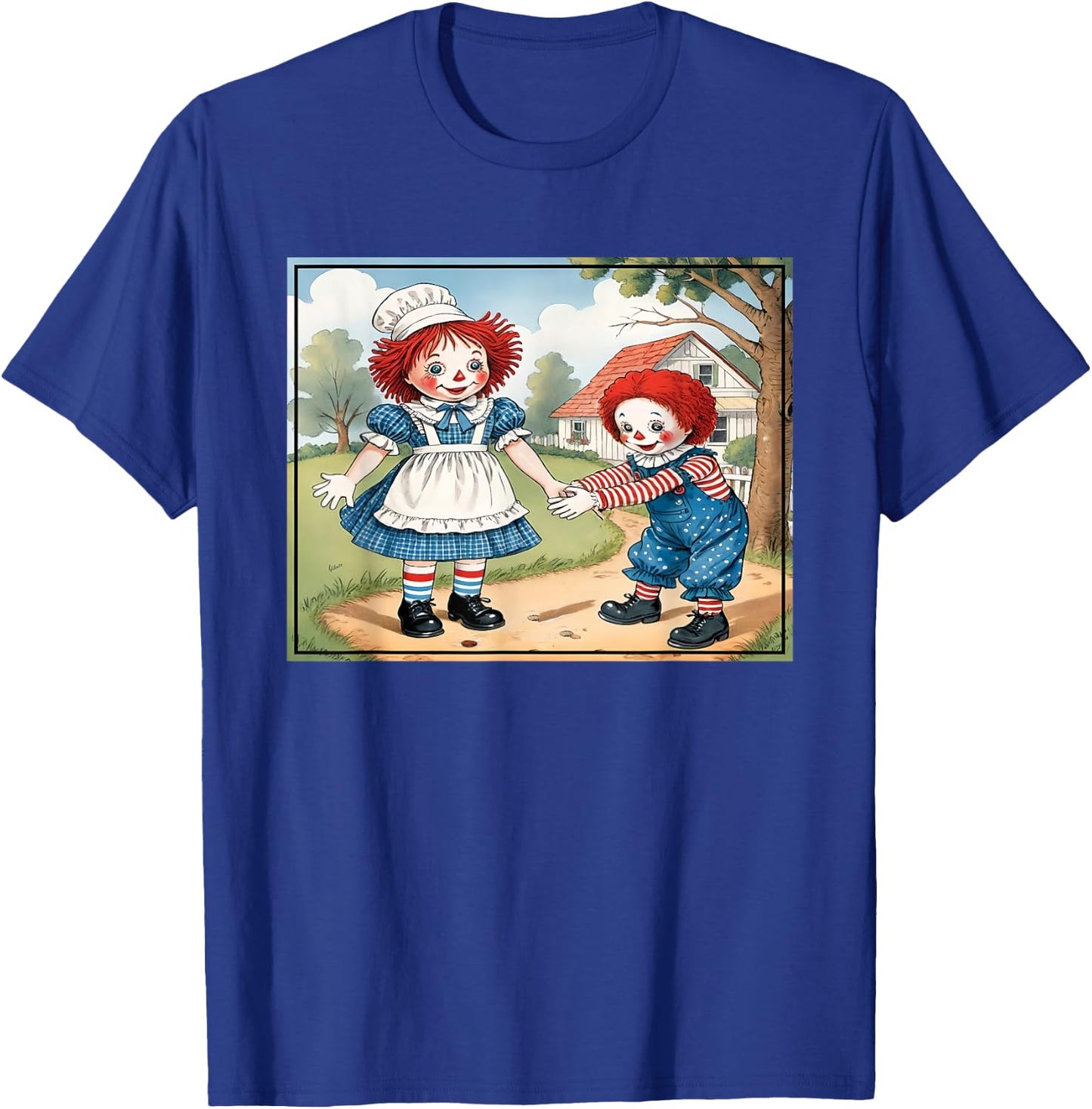 Raggedy Ann & Andy on The Farm T-Shirt - T-Shirt | Royal