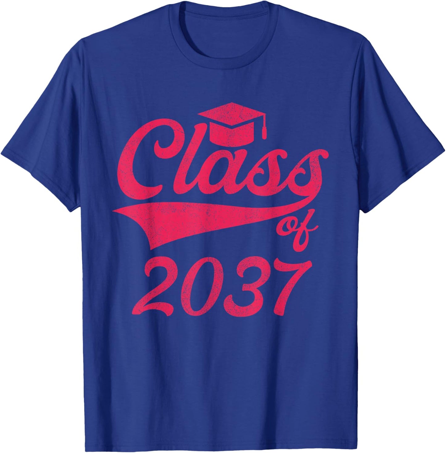 Class Of 2037 Grow With Me Shirt, Class Of 2037 Graduation T-Shirt - T-Shirt | Royal