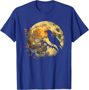 Raven Moon Crow Nature T-Shirt - T-Shirt | Royal