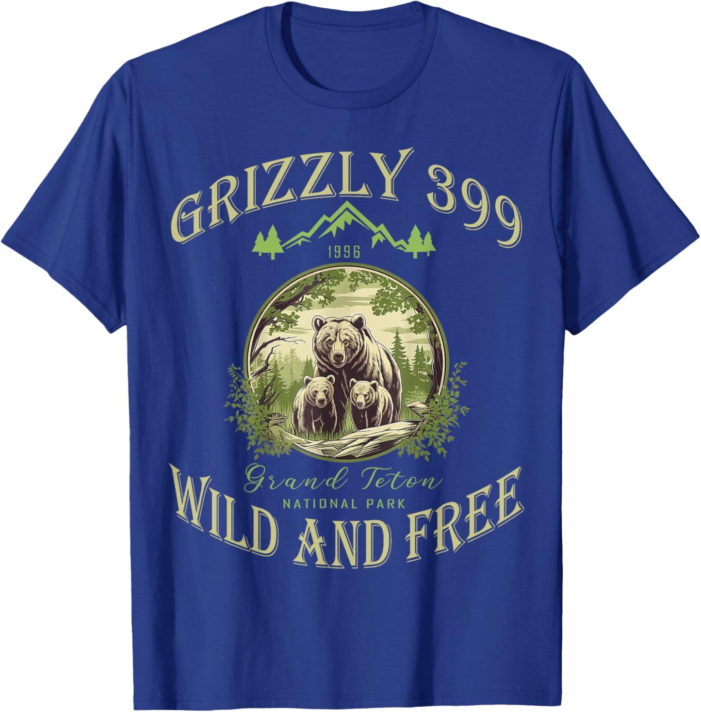 Queen Of The Teton Grizzly 399 Bear Wildlife Forest Preserve T-Shirt - T-Shirt | Royal