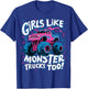 Cute Monster Truck Birthday Party Girl Like Monster Truck T-Shirt - T-Shirt | Royal