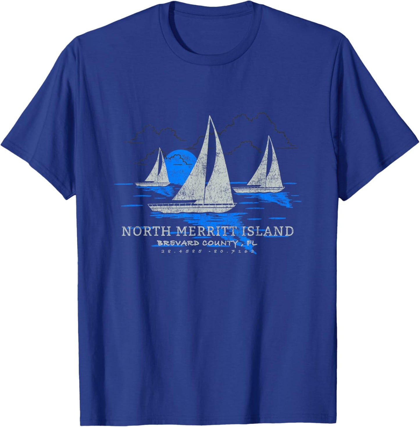 North Merritt Island Yachting Souvenir North Merritt Island T-Shirt - T-Shirt | Royal