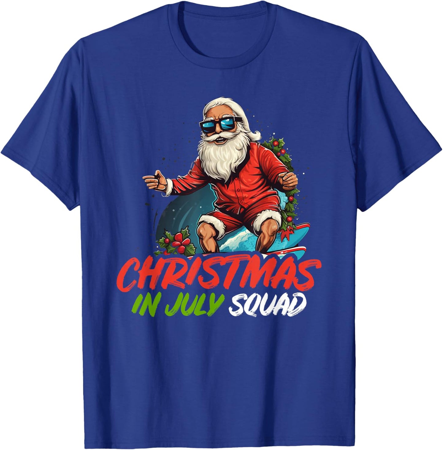 Christmas im July | Summer Santa Claus Beach Hawaii Surf Women Kids T-Shirt - T-Shirt | Royal