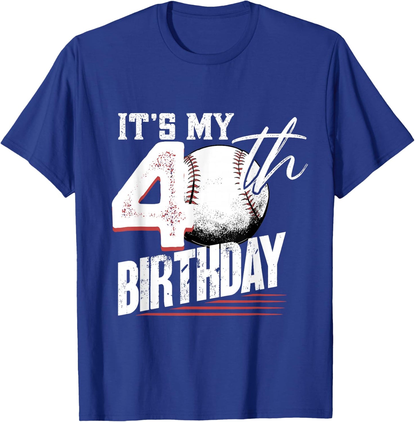 40 Years Old Vintage Baseball 40th Birthday T-Shirt - T-Shirt | Royal