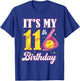 It's My 11th Birthday Softball Girl 11 Year Old Party T-Shirt - T-Shirt | Royal