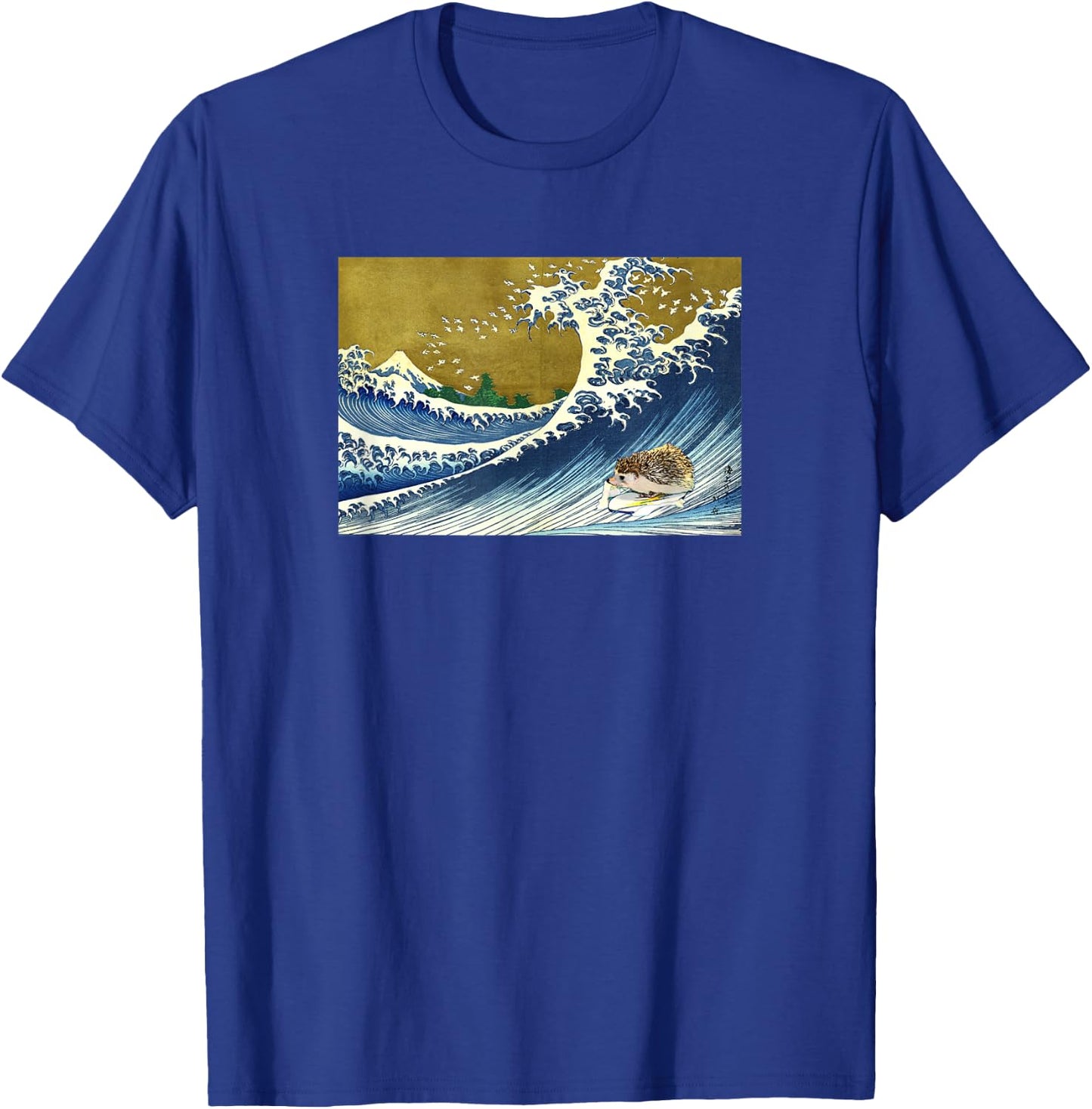 Japanese Surfing Hedgehog Art Shirt T-Shirt - T-Shirt | Royal