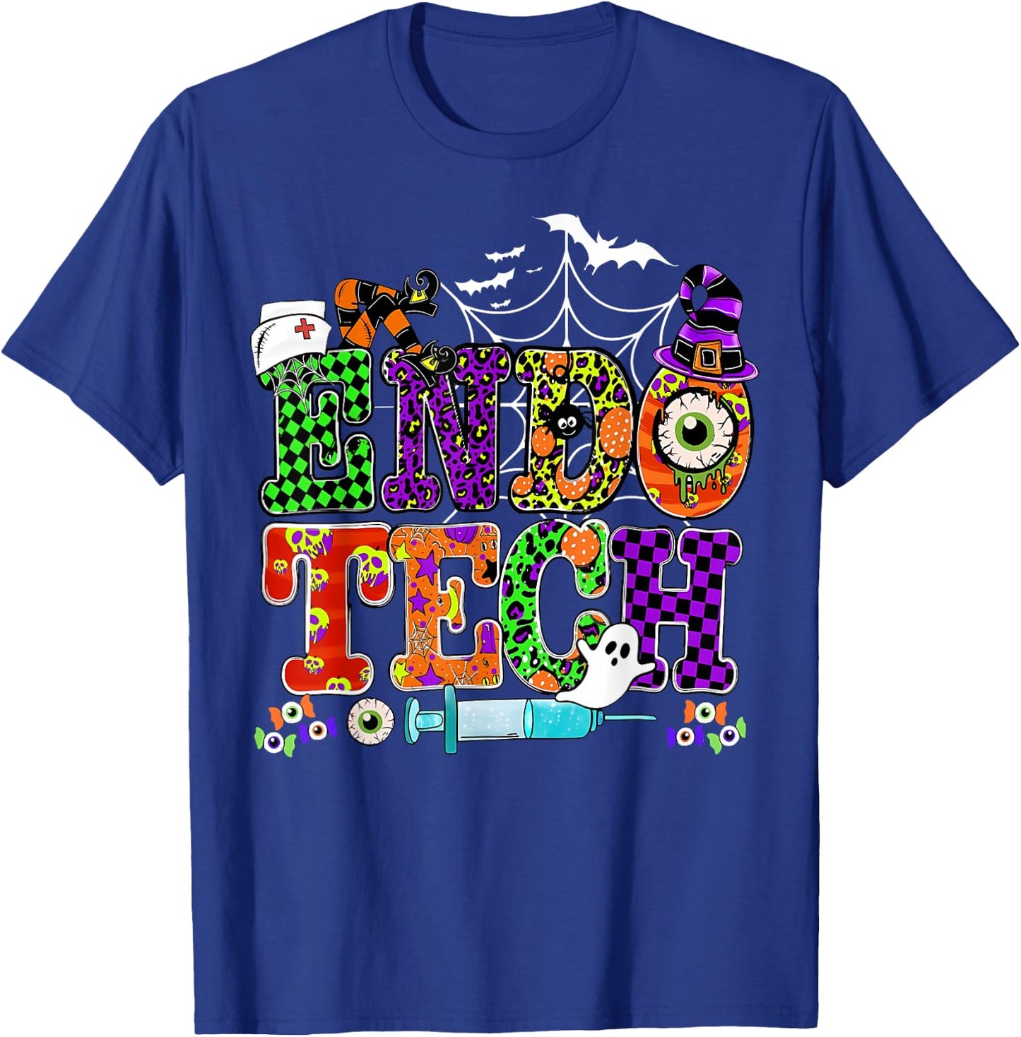 Endo Tech Halloween GI Gastroenterology Nurse Colonoscopy T-Shirt - T-Shirt | Royal