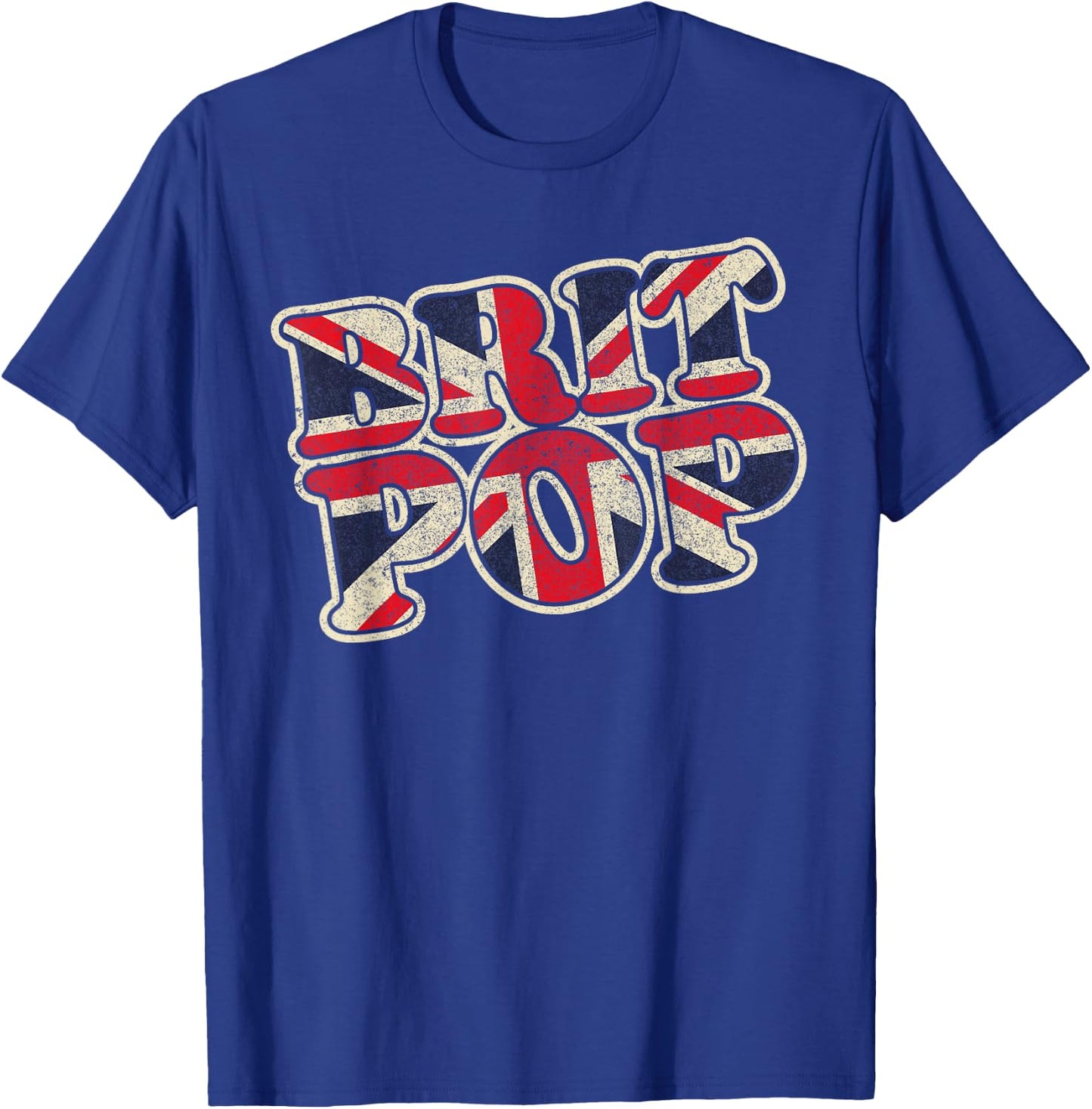 Brit Pop, Classic music scene from the 90's big vintage worn T-Shirt - T-Shirt | Royal