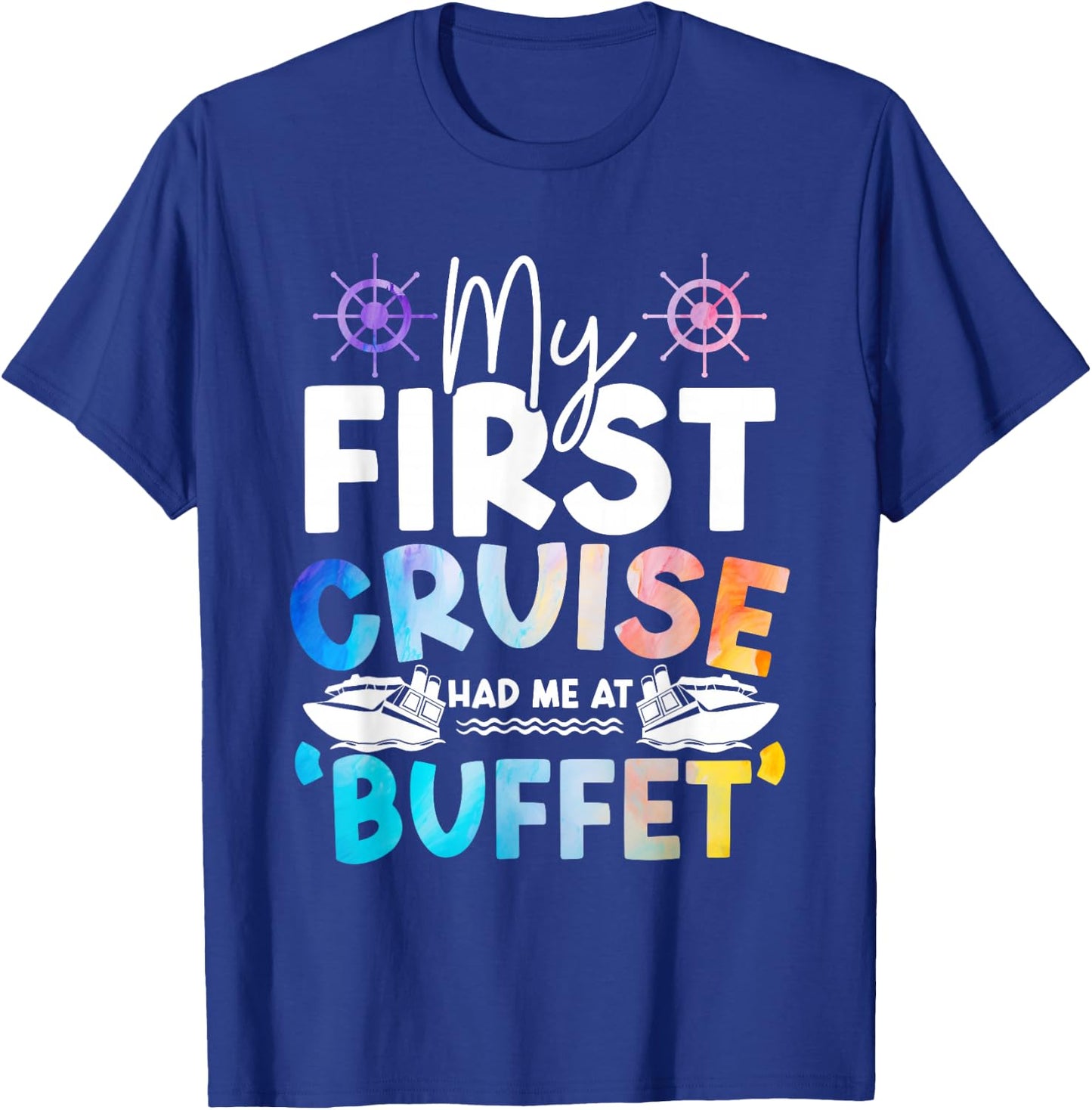 Cruise Ship Sea Sailing Adventure Awaits My First Cruise T-Shirt - T-Shirt | Royal
