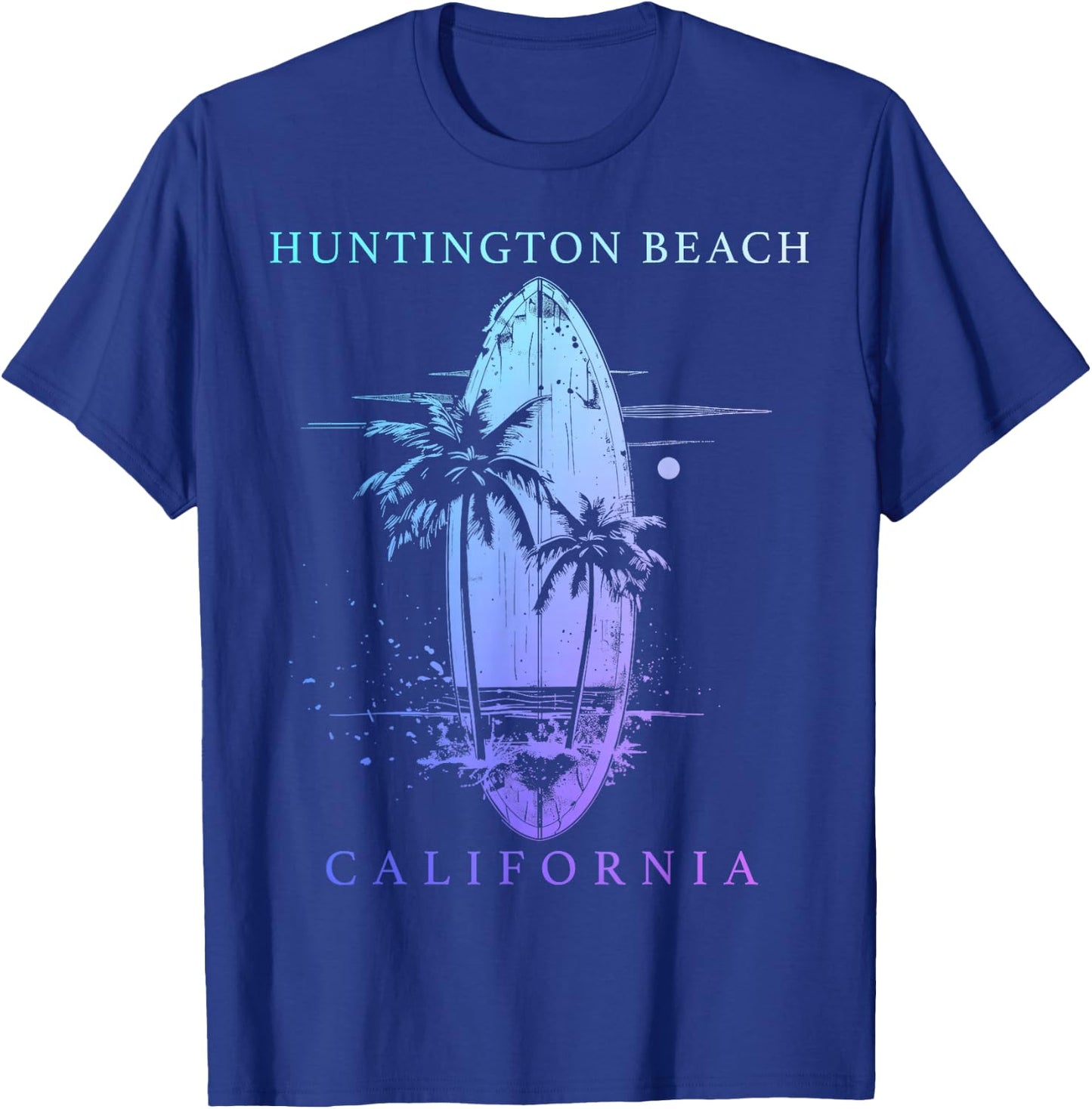Huntington Beach California Surf Vintage Surfing Surfer T-Shirt - T-Shirt | Royal